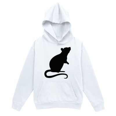 Men's Graphic Hoodie Minimalist Bold Silhouette Graphic Of Standing Cute Mouse