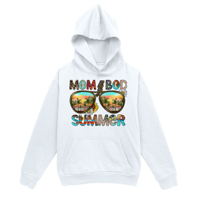 Men's Graphic Hoodie Mom Bod Summer Palm Trees Reflected In Sunglasses Beach Vibes Hoodie