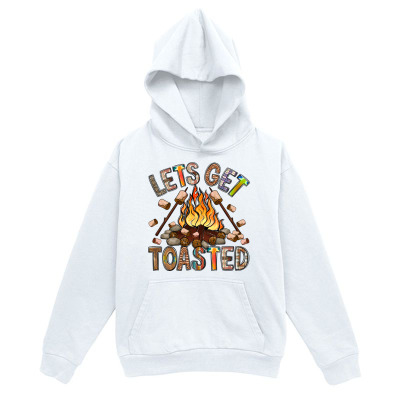 Men's Graphic Hoodie Lets Get Toasted Bright Campfire With Roasting Marshmallows Flames