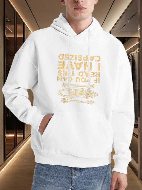Men's Graphic Hoodie If You Can Read This I Have Capsized Funny Boat Saying Hoodie