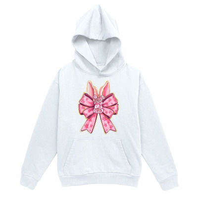 Men's Graphic Hoodie Shimmering Pink Ribbon With Soft Satin Texture Bow