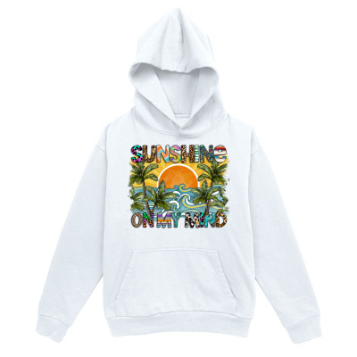 Men's Graphic Hoodie Sunset Waves With Tropical Palm Trees And Ocean Under Vibrant Sky Hoodie