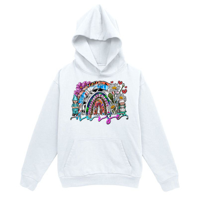 Men's Graphic Hoodie Colorful Flowers And Stars With Smiling Rainbow
