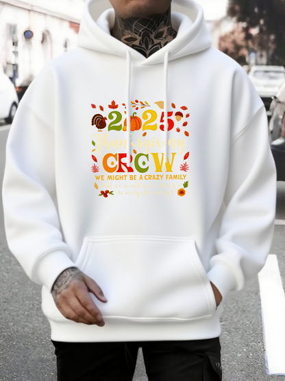 Men's Graphic Hoodie Grow Colorful Flowers And Fresh Leaves Surrounded By 2025 Text