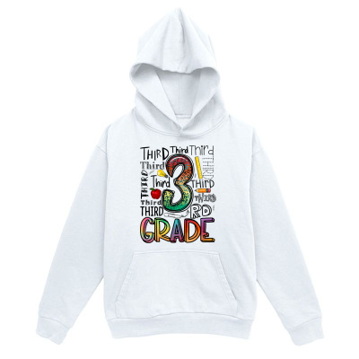 Men's Graphic Hoodie Happy Colorful School Designs With Large Number And Playful Letters Grade