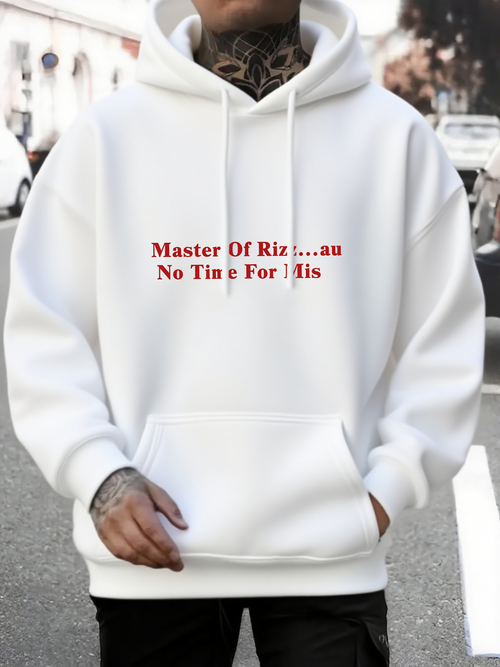 Men's Graphic Hoodie Master Of Rizau No Time For His Urban City Scene Hoodie