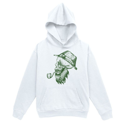 Men's Graphic Hoodie Vintage Pipe Smoking Bearded Man Wearing Hat Hoodie