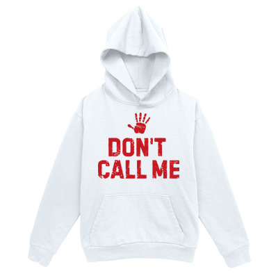 Men's Graphic Hoodie Red Handprint Above Bold Warning Text Hoodie
