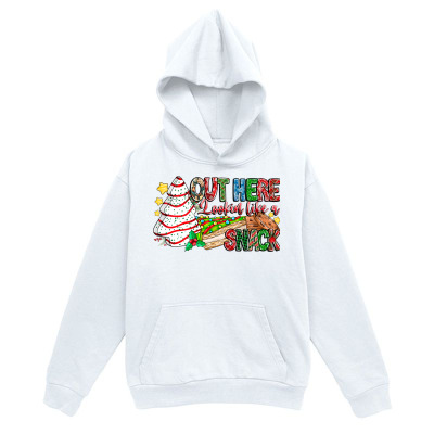 Men's Graphic Hoodie Out Here Among The Snow With Festive Christmas Candy Cane Tree