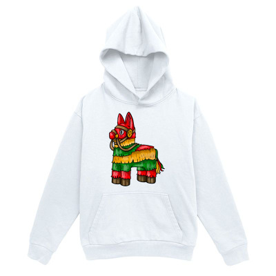Men's Graphic Hoodie Colorful Festive Striped Pinata On A White Soft Hoodie