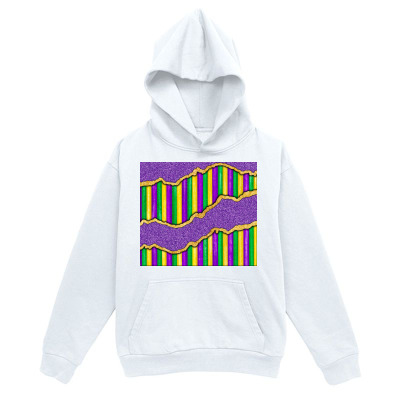 Men's Graphic Hoodie Vivid Striped Waves With Contrasting Colors Patterned Abstract Art