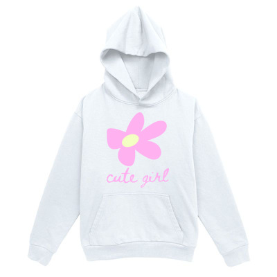Men's Graphic Hoodie Cute Girl Pink Pastel Blossom With Yellow Centered Playful Flower
