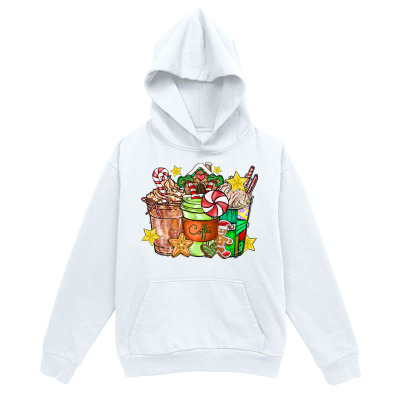 Men's Graphic Hoodie Festive Sweets With Gingerbread Candy Canes And Colorful Holiday Gift Basket