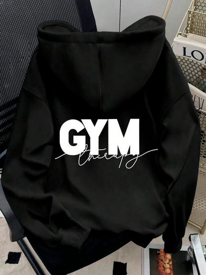 Women's Graphic Hoodie Gym Everyday Bold White Lettering Hoodie