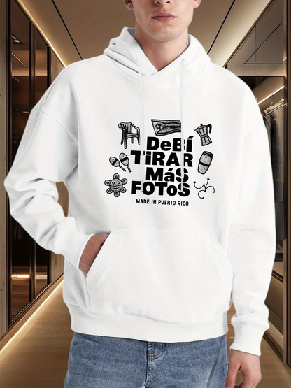 Men's Graphic Hoodie No English Text Quirky Graphic Elements With Fun Artistic Expressions Hoodie