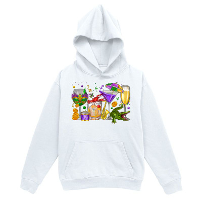 Men's Graphic Hoodie Colorful Confetti With Cocktail Glasses Festive Sparkling Spirit Drinks