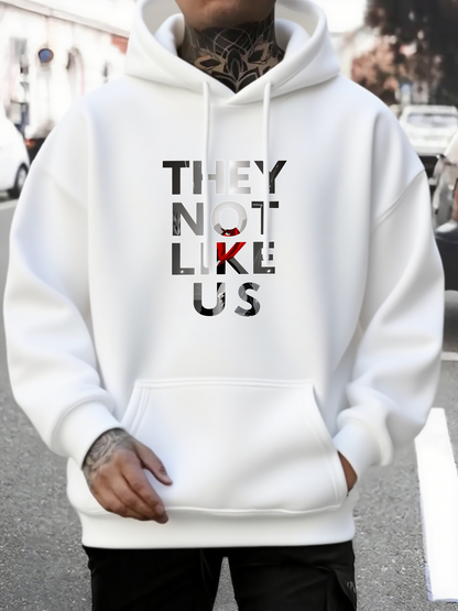 Men's Graphic Hoodie They Not Like Us Bold Lettering On Soft Urban Hoodie
