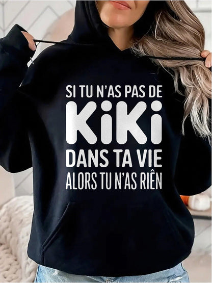 Women's Graphic Hoodie No English Text Found