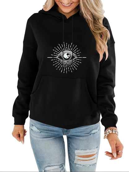 Women's Graphic Hoodie Mystical Rays Shining Outward With A Radiant All Seeing Eye