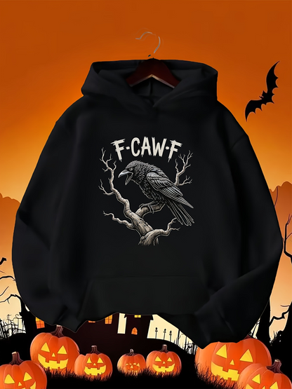 Men's Graphic Hoodie F CAW F Gnarled Tree Branch And Mysterious Crow