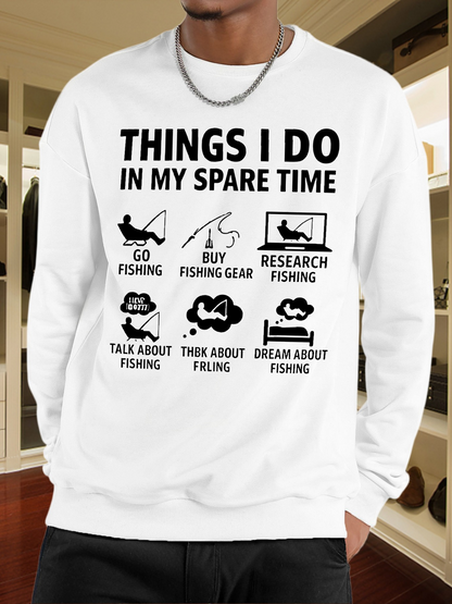 Men's Graphic Hoodie Things I Do With Rods Lures Gear And Dreaming Fishing