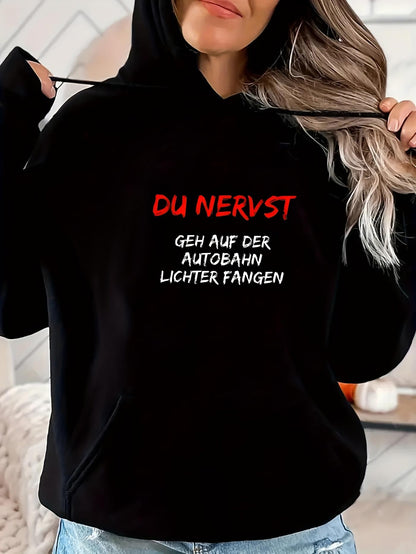 Women's Graphic Hoodie Bold DU NERVST text