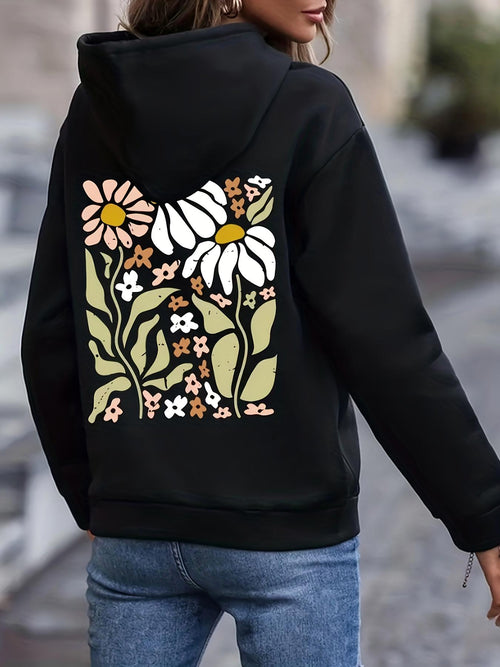 Women's Graphic Hoodie Colorful Blossoms In Vibrant Garden Under Sunlight Flower