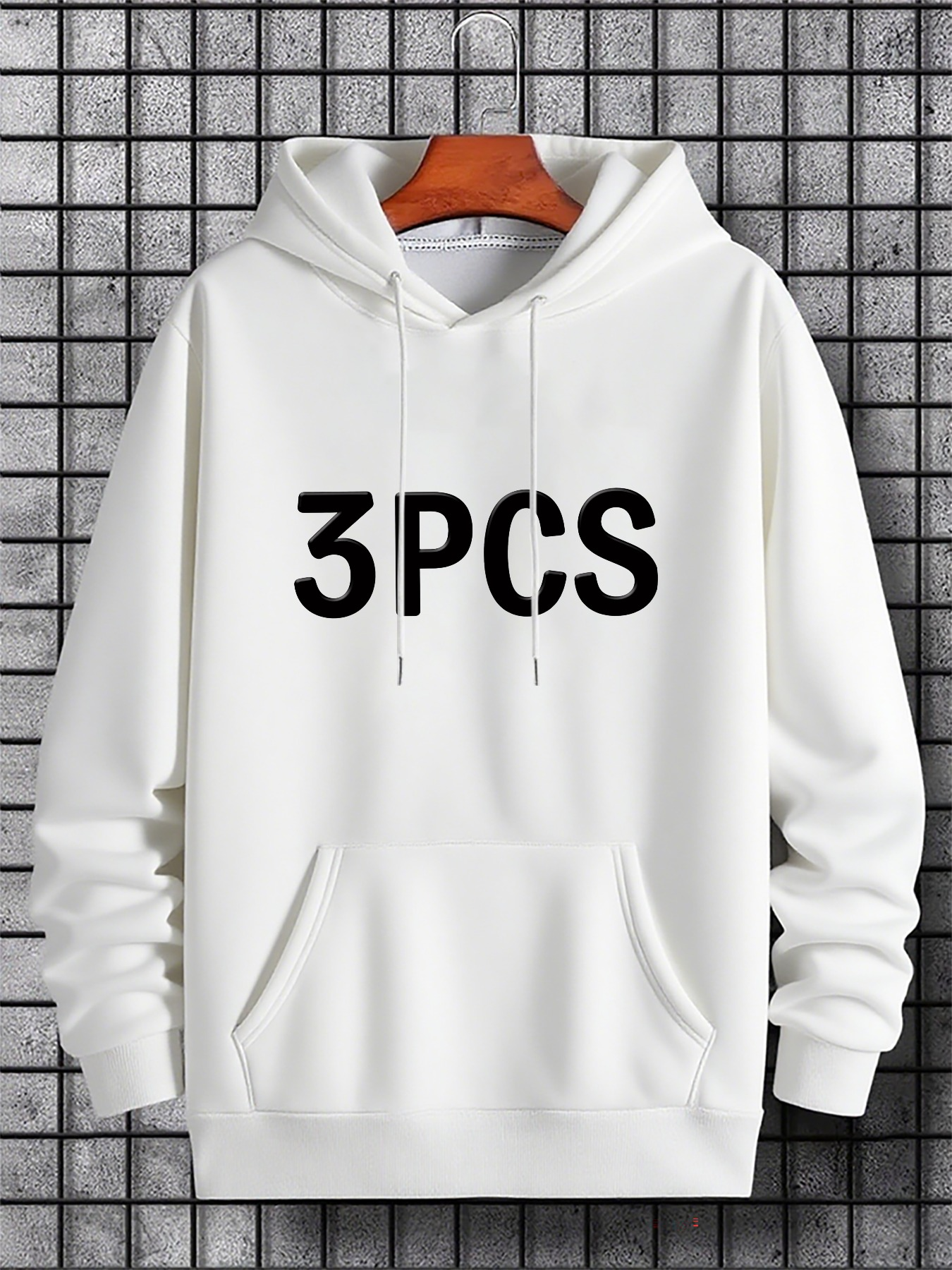Men's Graphic Hoodie Bold Text Graphic With Large Front Statement Hoodie