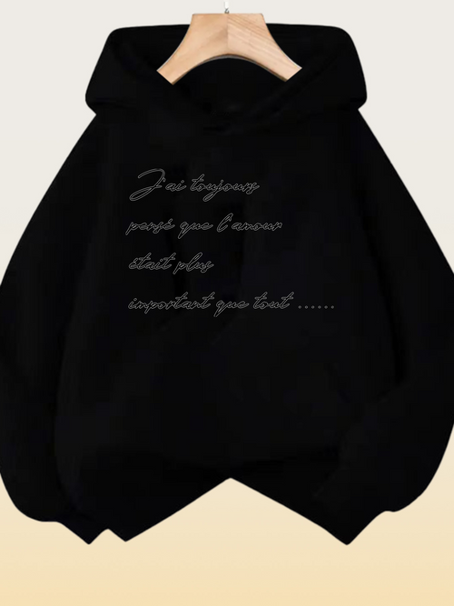 Women's Graphic Hoodie Just Imagine Many Important Things Written Quote Hoodie