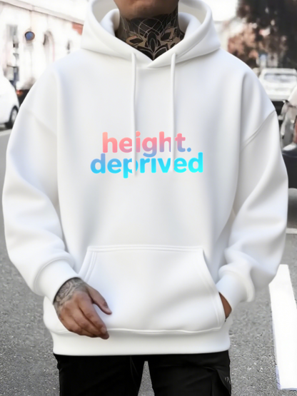 Men's Graphic Hoodie Height Deprived Playful Pastel Letters On A Clean Urban Street Hoodie