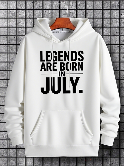 Men's Graphic Hoodie Legends Are Born In July Bold Statement Hoodie