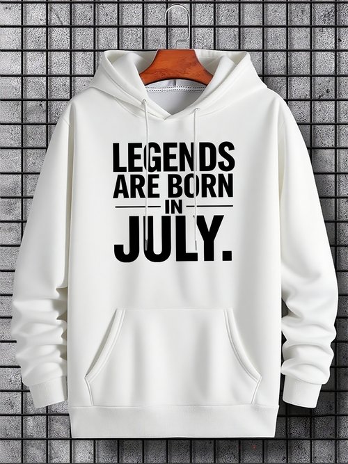 Men's Graphic Hoodie Legends Are Born In July Bold Statement Hoodie