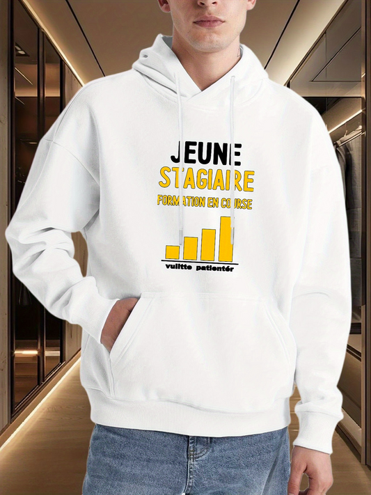 Men's Graphic Hoodie Jeunes Stagiaire Formation en Cours Training Print