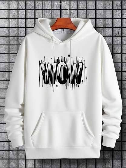 Men's Graphic Hoodie Wow Urban Graffiti Art Splash Lettering Hoodie
