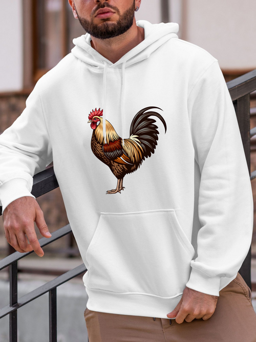 Men's Graphic Hoodie Golden Feathers And Natural Beauty Roaming Gracefully In The Morning Light Rooster