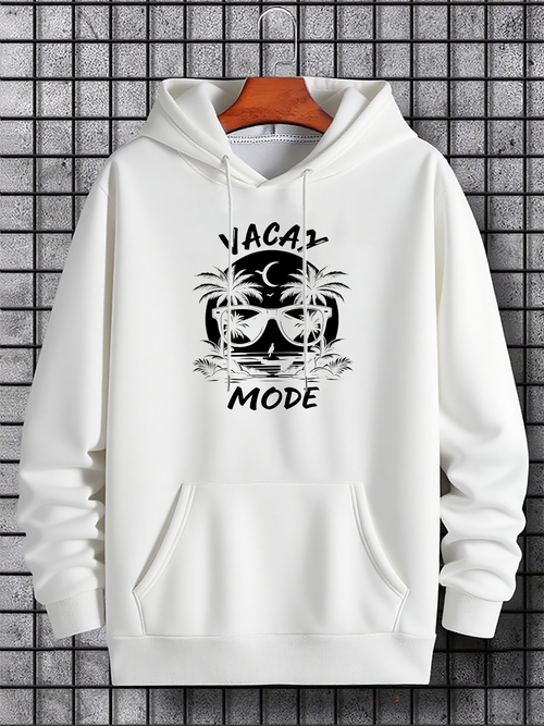 Men's Graphic Hoodie Vacay Mode Palm Trees With Sunglasses By Ocean Sunset