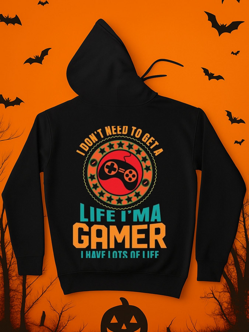 Men's Graphic Hoodie I Dont Need To Get A Life Im A Gamer With Stars And Classic Gamepad Graphic Gamer