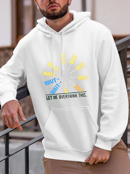 Men's Graphic Hoodie Let Me Overthink This Colorful Lines And Arrows Around Casual Brain