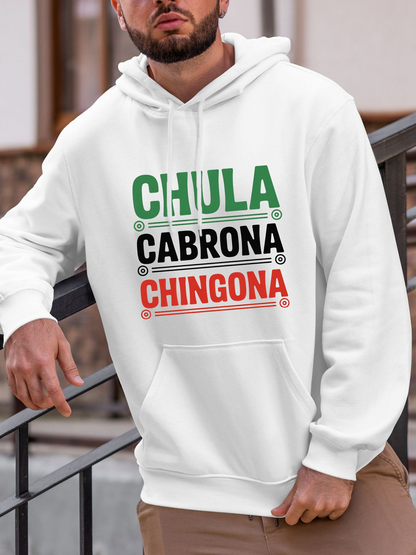 Men's Graphic Hoodie Bold Statement Design With Green Black Red Block Letters Featuring Striking Text Hoodie