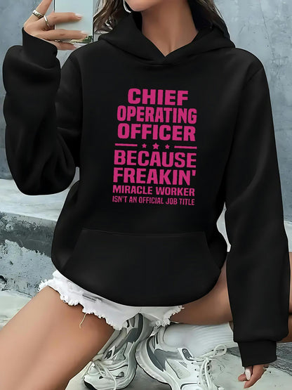 Women's Graphic Hoodie Chief Operating Officer Miracle Women Because Freakin Job Title