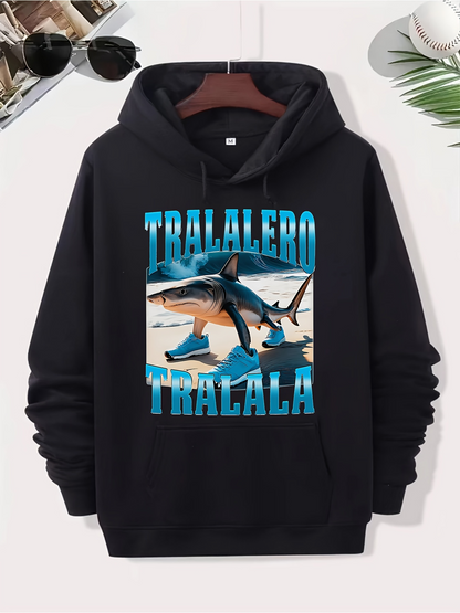 Men's Graphic Hoodie Tralalero Tralala Playful Ocean Dolphins Swimming In Blue Waves Under Sunlight Dolphin