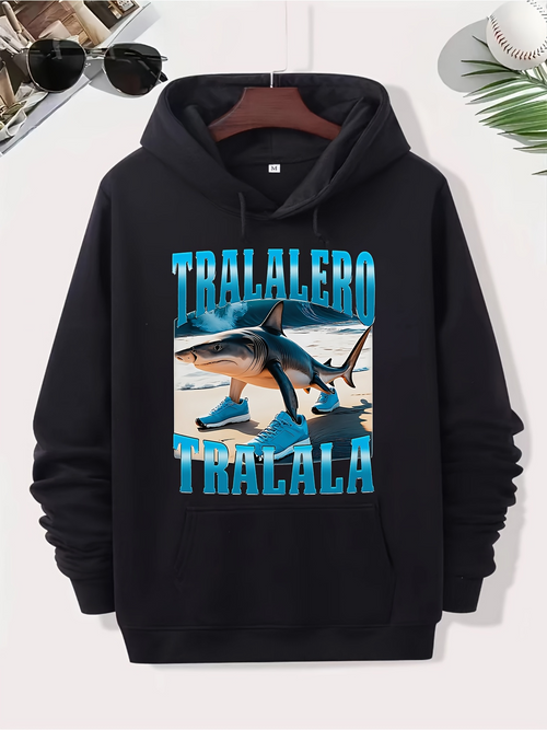 Men's Graphic Hoodie Tralalero Tralala Playful Ocean Dolphins Swimming In Blue Waves Under Sunlight Dolphin