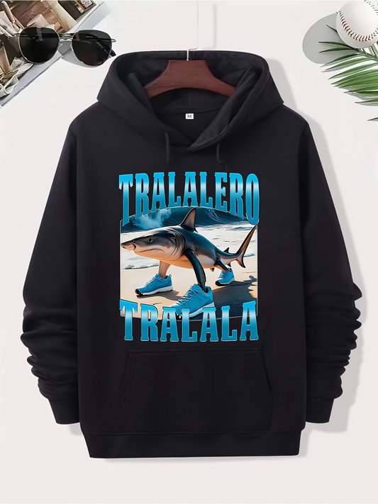 Men's Graphic Hoodie Tralalero Tralala Playful Ocean Dolphins Swimming In Blue Waves Under Sunlight Dolphin