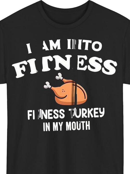 Men's Graphic T-Shirt Turkey Print MenS Hoodie Loose Casual Comfortable Crew Neck Regular Fit All-season Digital Heat Transfer Print