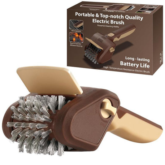 Cordless Rechargeable Electric Grill Brush- 700 RPM True Stainless Steel Bristles, 360° Deep Clean for Every grills Type & Gr