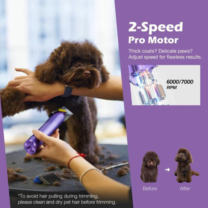 [Nova] Fuzzyfix Professional Dog Grooming Clipper with Replacement Blade, 5-in-1 Adjustable Blade Cordless Pet - image 5
