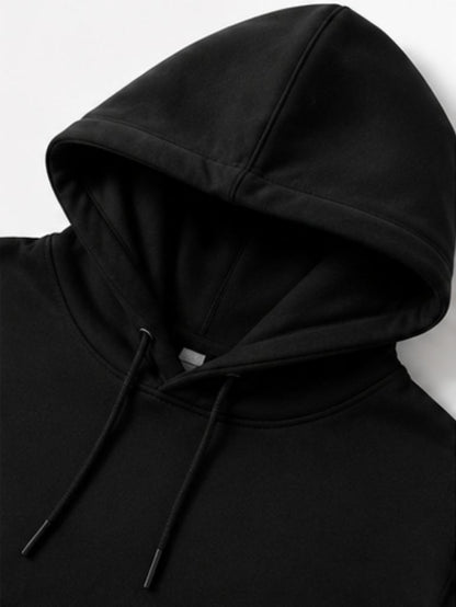 Women's Graphic Hoodie Curious Cartoon Goose With Muscular Arms Against Blue Background Goose