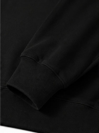 Men's Graphic Hoodie Respect For Bikers Hand Gesture With Motorcycle Helmet And Dark Silhouette Biker