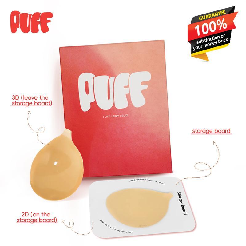 【Limited! First 600 Orders Just $15.9】Puff Portable Push-up Sticky Bra – Waterproof & Sweat-proof, Reusable, Washable, Essent