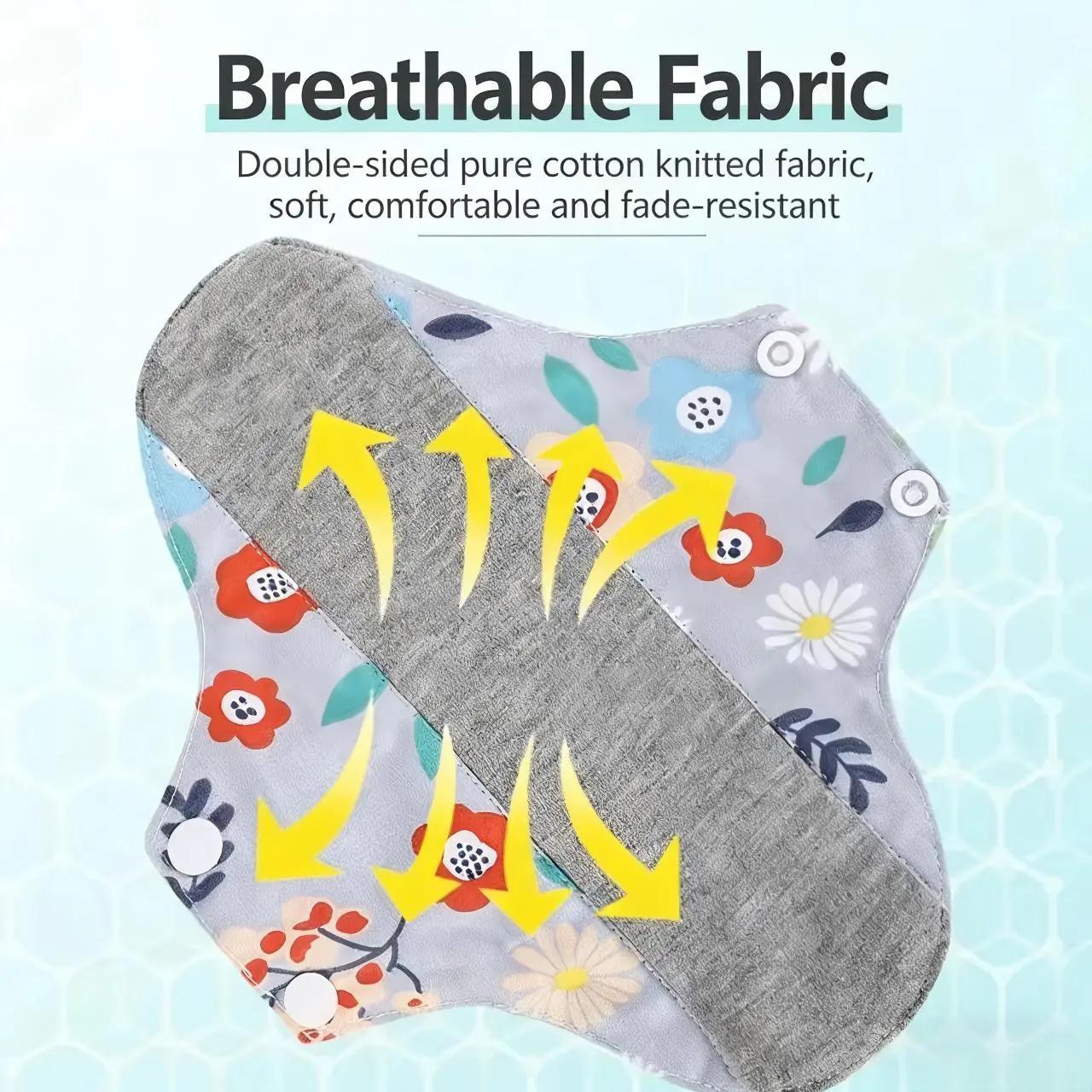 12 PCS Reusable Graphene Incontinence Pad – Bladder Leak-Proof, Breathable, Antibacterial, Eco-Friendly Absorb - image 4